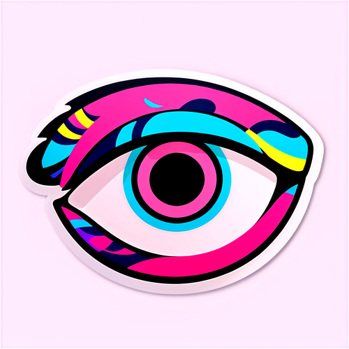 Vibrant Pink Brand Eye Sticker