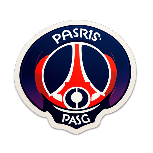 PSG Sticker met Artistiek Ontwerp