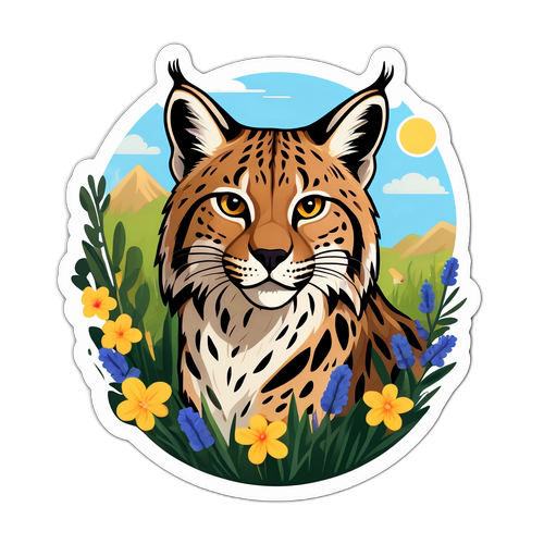 पर endangered इबेरियन लिंक्स स्टिकर