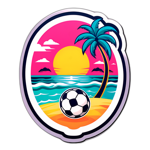 Inter Miami Plaj Temalı Sticker