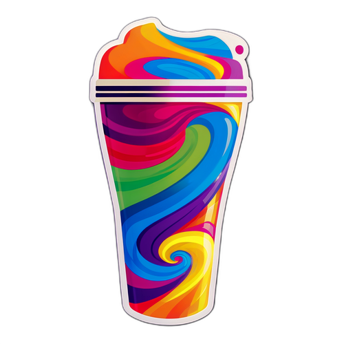 Desain Abstrak Gelas dengan Elemen Kode