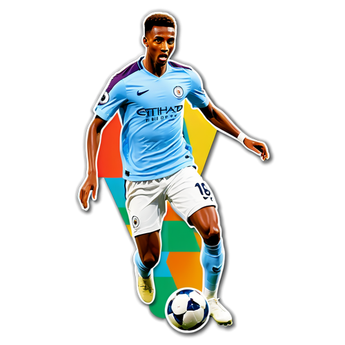 Thiết kế sticker hình cầu thủ Amad Diallo ghi bàn trong trận MU vs Man City