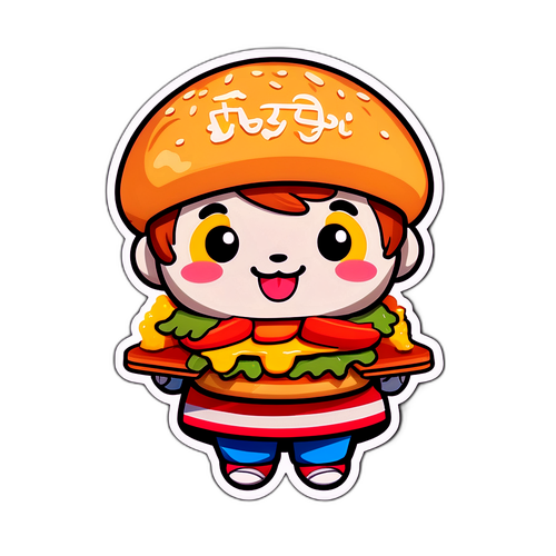 स्वादिष्ट स्ट्रीट फूड स्टिकर