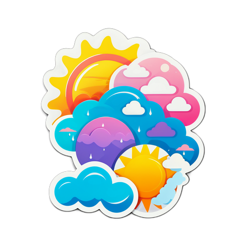 Sticker ng Maliwanag na Araw