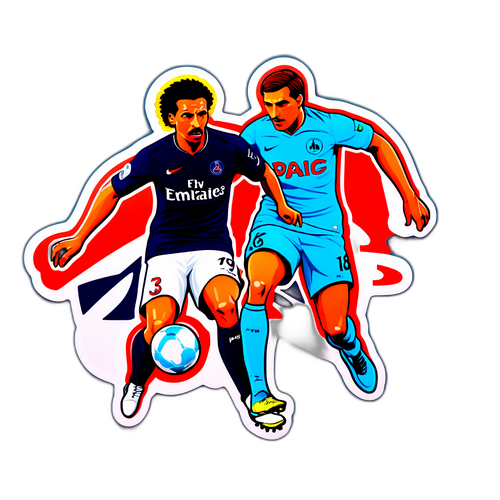 สติ๊กเกอร์ 3D แมตช์ฟุตบอลตำนาน PSG กับ Marseille