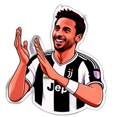 ผู้เล่นยูเวนตุสในท่าชื่นชม