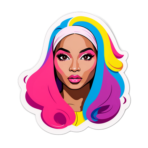 Minimalist portrét Nicki Minaj
