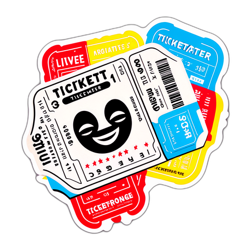 Vintage Concertbillett Sticker