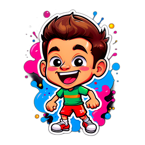 Kaakit-akit at Nakakatuwang Sticker ng Caricature ni Dylan Cardwell