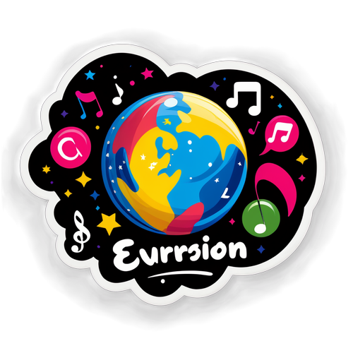 Quirky Eurovision Klistremerke