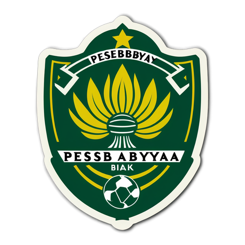 Stiker Persebaya Surabaya dengan Latar Tropis