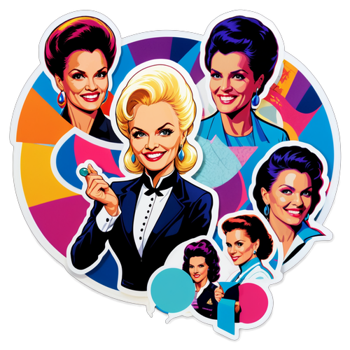 Un vibrante collage de Evangelina Anderson en diversas etapas de su carrera, mostrando versatilidad
