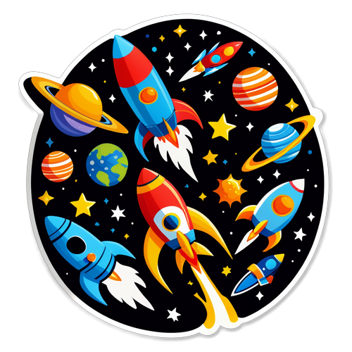 Space Adventure Sticker