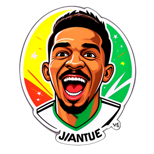 Fan Emocionado en el Partido Juventude vs. Santos