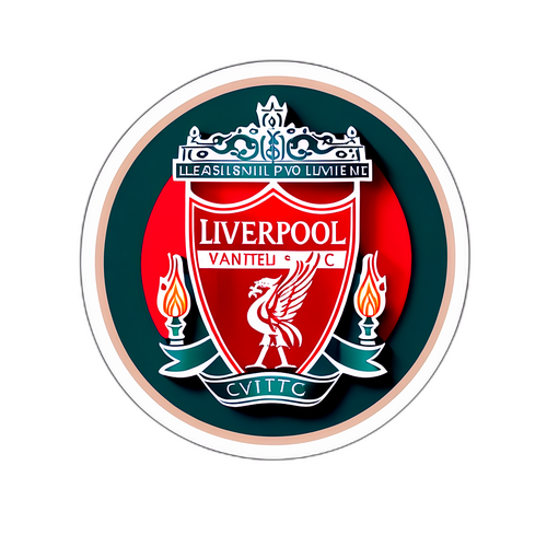유머러스한 리버풀 심볼 스티커 디자인