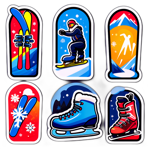 Olympic Winter Sports Sticker Set