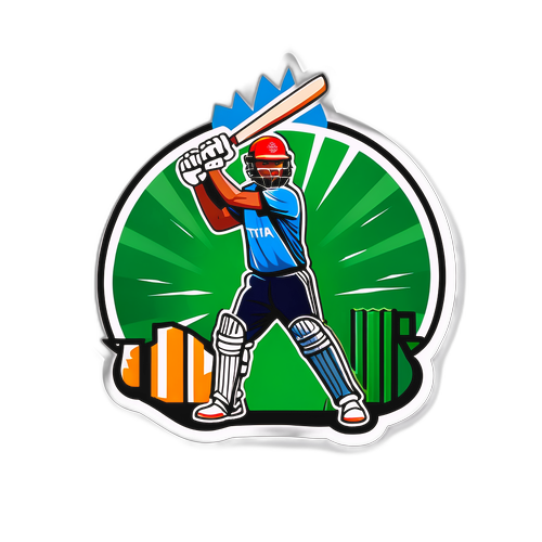 क्रिकेट एक्शन स्टिकर: सिलहट टाइटन्स का जबरदस्त शॉट
