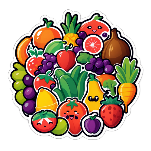 Design A tema Ozempic con Frutta e Verdura Vivaci