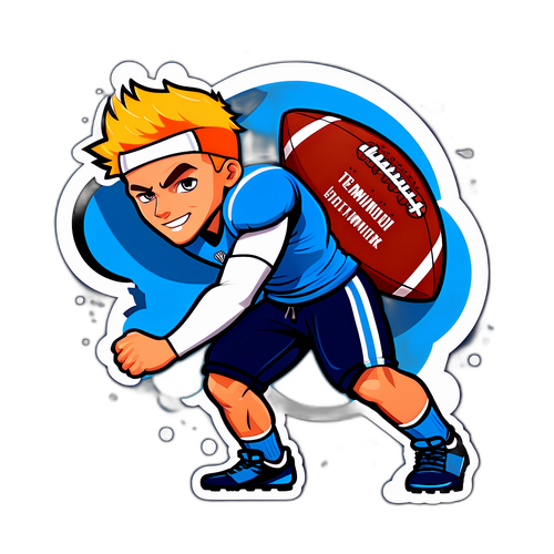 Jaxson Dart: Teamwork and Determination Football Sticker