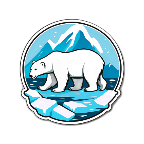 Polarbjørn med isbakgrunn