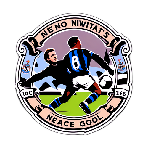 Stiker Bergaya Vintage Momen Terhebat Newcastle United