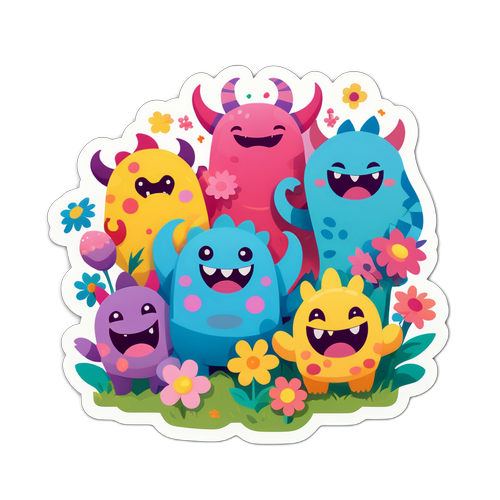 Monstrinhos Felizes em Cores Pastel
