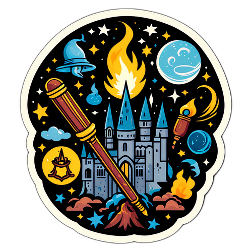 Magisk klistremerke inspirert av Harry Potter