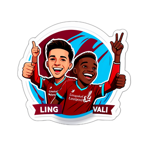 Sticker cu entuziasmul tinerilor fani ai fotbalului