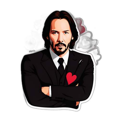 Minimalist Silhuet af Keanu Reeves