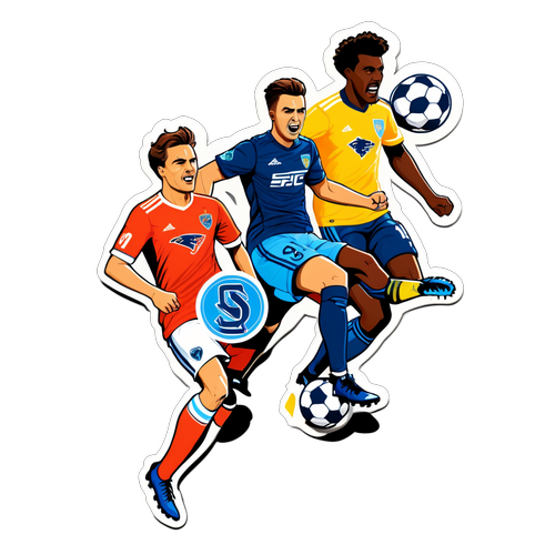 Sports-Themed Soccer Battle Sticker