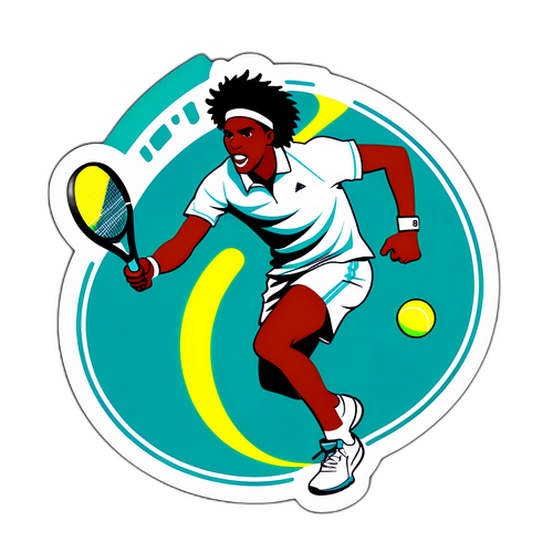 Sportig klistermärke av Elias Ymer
