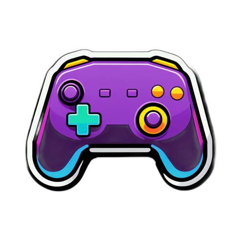 Pelin ohjain retroneon-väreissä