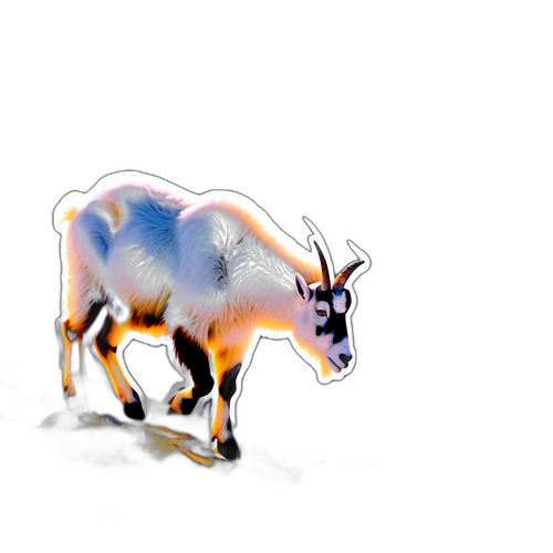 Gezonde berggeit op een bergpad