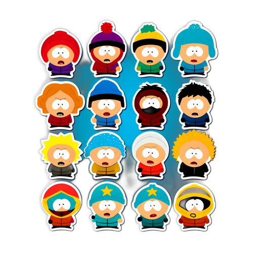 Autocolante cu personaje din South Park