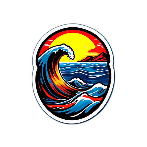 מדבקת ים המלח עם מים מסוכנים