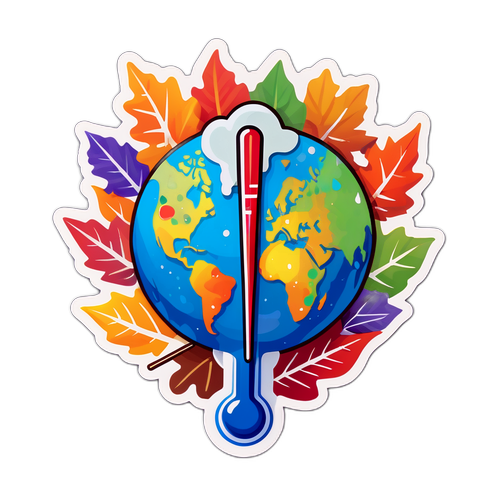 Natunaw na Daigdig na may Termometro