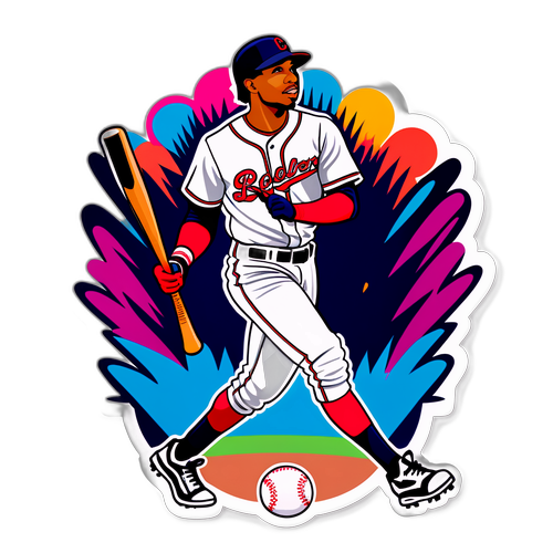 A Vibrant Francisco Lindor Baseball Sticker