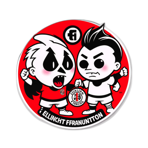 Stiker Pemberdayaan Rivaliti Köln dan Eintracht Frankfurt