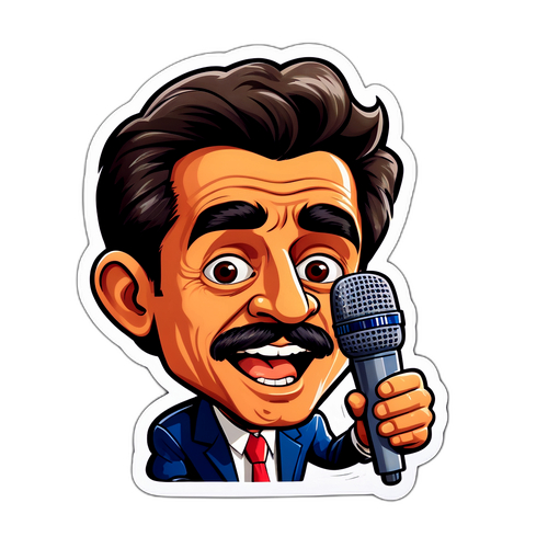 Caricatura Engraçada de Evaristo Costa