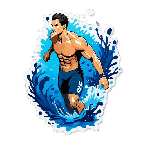 Inspirez-vous avec ce Sticker Aquatique de Florent Manaudou : Boostez votre Passion pour la Natation!