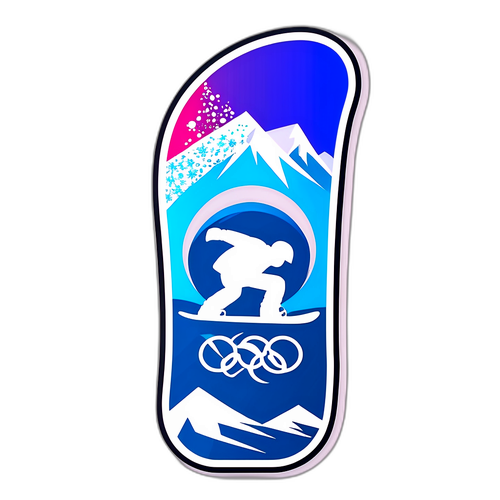 Логотип Зимових Олімпійських Ігор 2026 у вигляді сноуборда