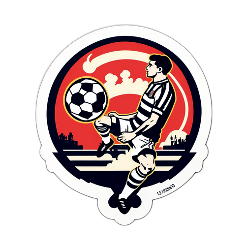 Stiker Bergaya Vintage Momen Pertandingan Corinthians vs Flamengo