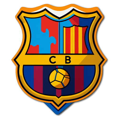 Stylish FC Barcelona Crest Sticker