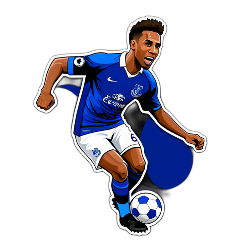 Everton Játékos Karikatúra