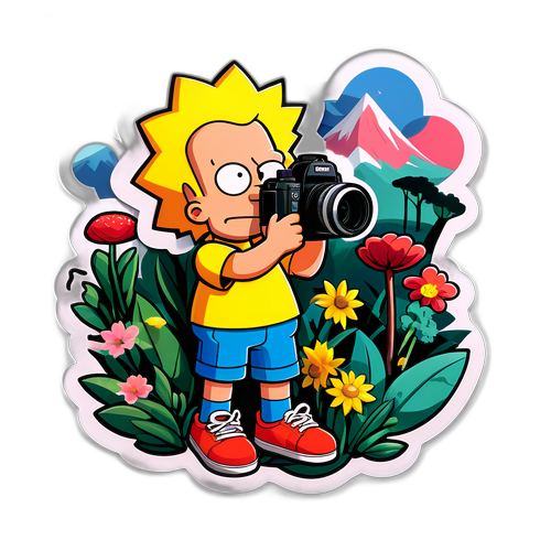 Sticker van Bart Appeltans met natuurafbeeldingen