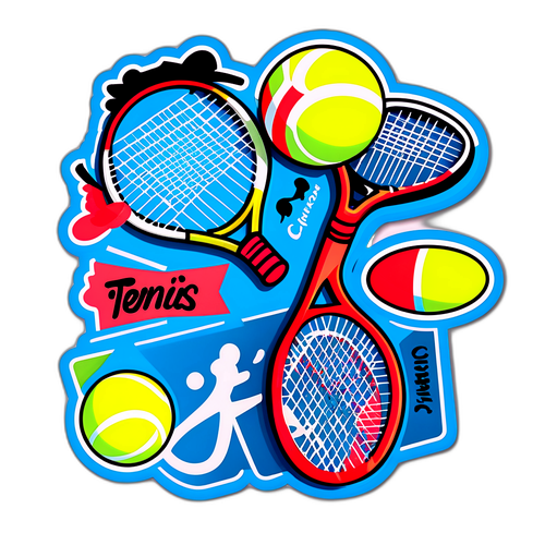 Tennis Collage med Clara Tauson's Autograf