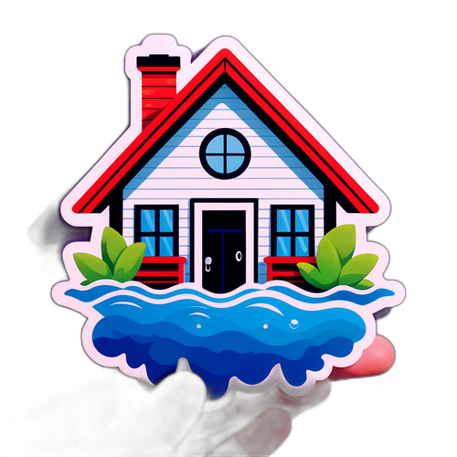 Huis met wateroverlast en hulpverlening