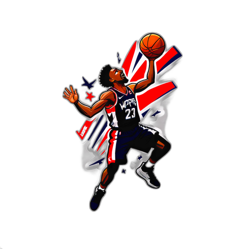 Joueur de basketball en pleine action