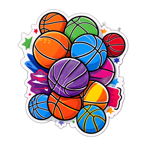 Autocollant festif célébrant le match entre le Magic et le Heat