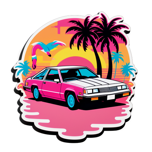 Oplev den Perfekte Miami Vice Vibe: Neonfarver, Flamingoer og Retro Biler, Du Ikke Kan Modstå!